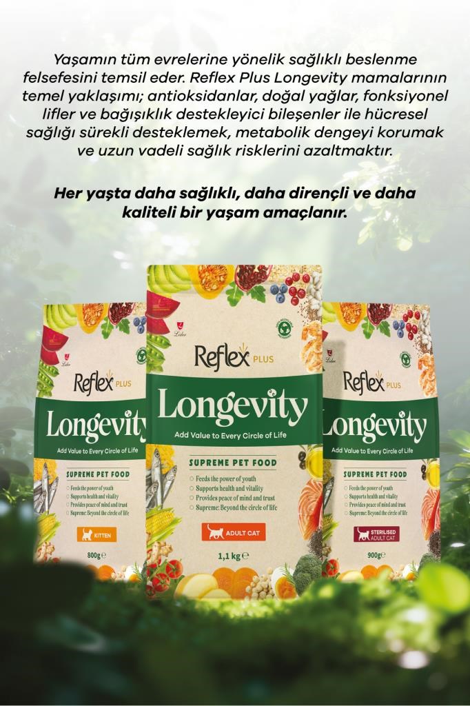 Reflex Plus Longevity Yetişkin Kedi Maması 1100g