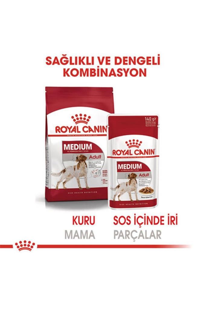 Royal Canin Medium Adult Gravy Yetişkin Köpek Konservesi 10 Adet 140 gr