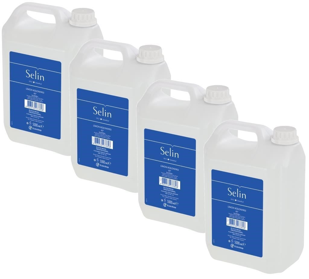Selin Limon Kolonyası 5 Litre x 4 Adet