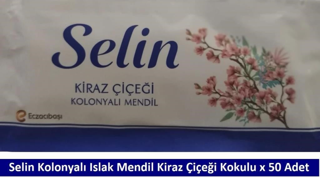 Selin Tekli Kolonyalı Mendil Kiraz Çiçeği 6602