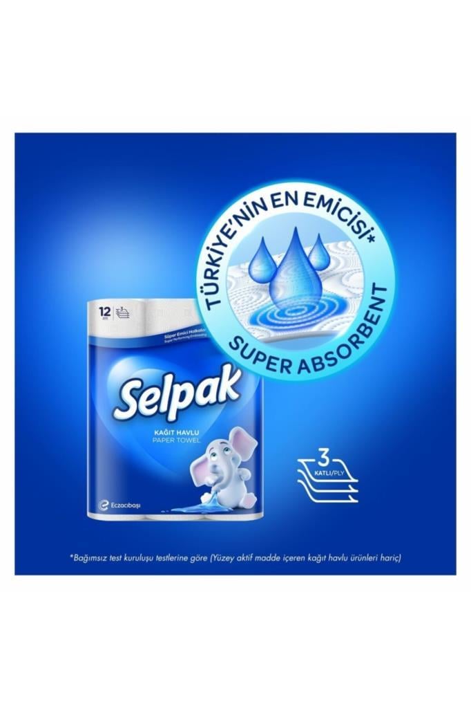 Selpak Kağıt Havlu 12x4 Set (48 Rulo Kağıt Havlu)