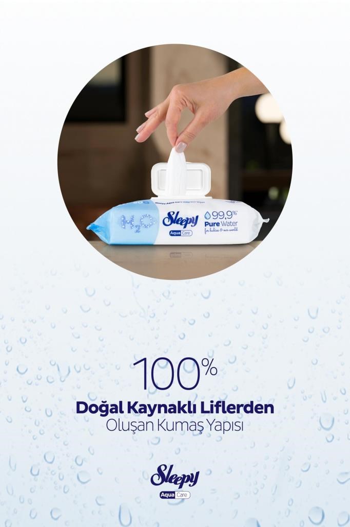 Sleepy Aquacare H2O Yenidoğan Islak Bebek Havlusu 2x50