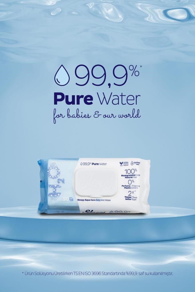 Sleepy Aquacare H2O Yenidoğan Islak Bebek Havlusu 8x50
