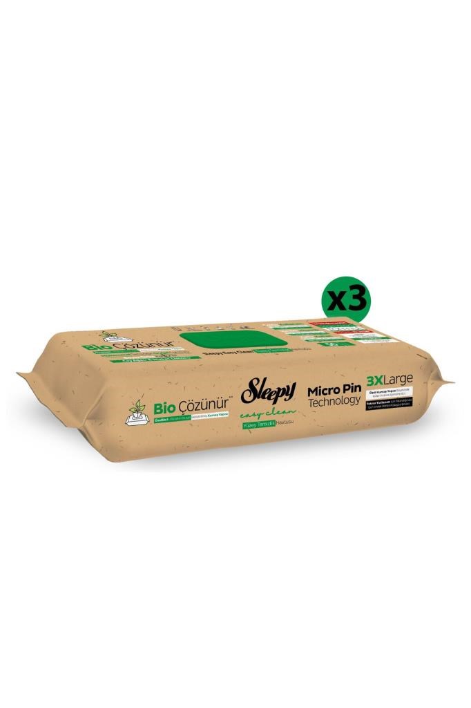 Sleepy Bio Çözünür Yüzey Temizlik Havlusu&Mendili Çay Ağacı&Misket Limonu 3x50 (150 Yaprak)