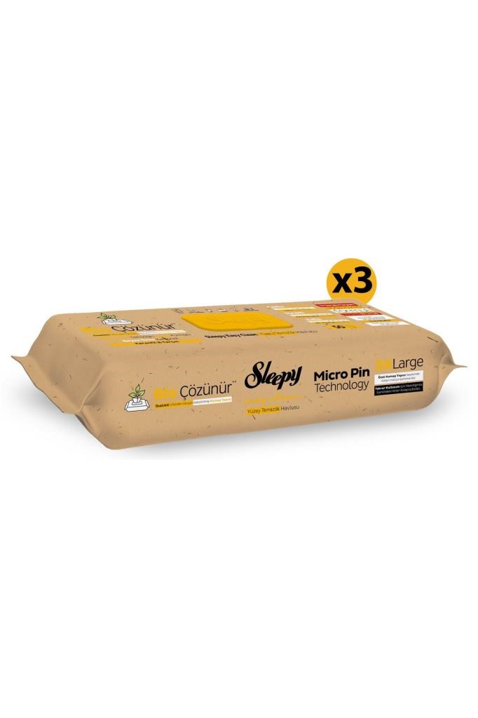 Sleepy Bio Çözünür Yüzey Temizlik Havlusu&mendili Karanfil&tarçın 3x50 (150 YAPRAK)