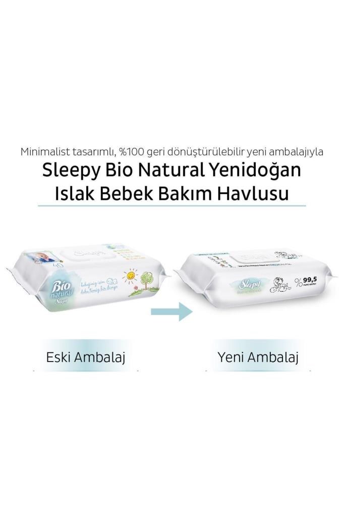 Sleepy Bio Natural Yenidoğan Islak Bebek Bakım Havlusu 12x40 (480 YAPRAK)