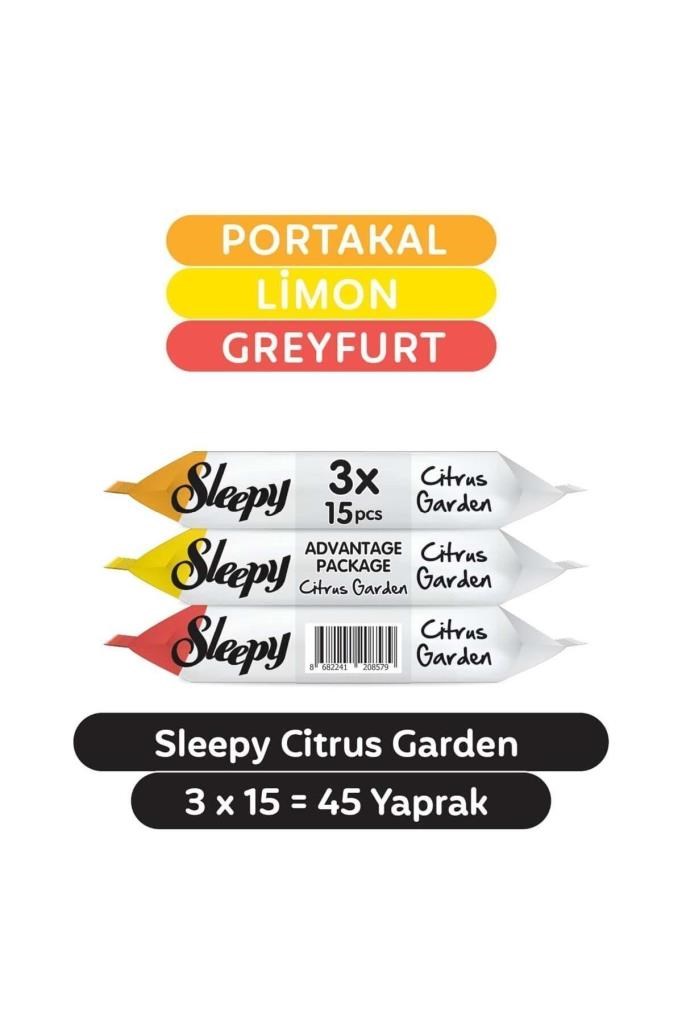 Sleepy Citrus Garden Cep Mendili 3x15 (45 Yaprak)