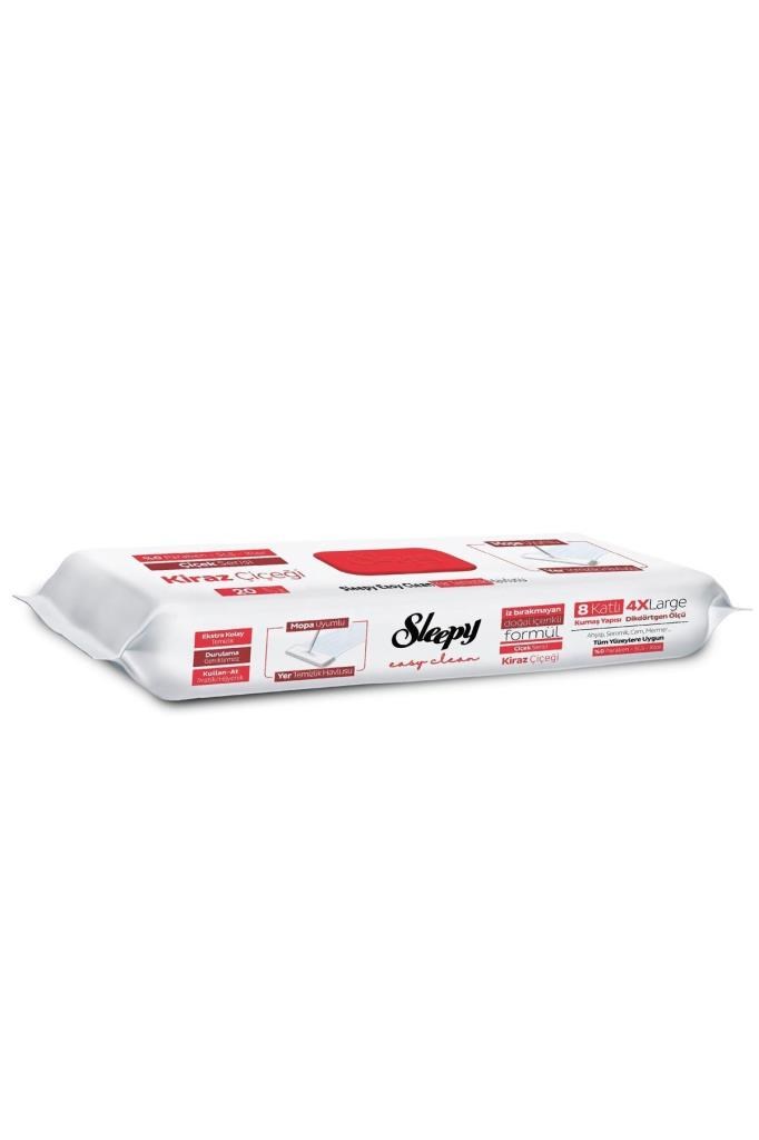 Sleepy Easy Clean Kiraz Çiçeği Mopa Uyumlu Yer Temizlik Havlusu&Mendili 20 Yaprak