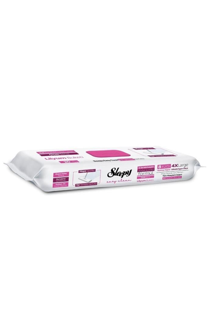 Sleepy Easy Clean Lilyum Buketi Mopa Uyumlu Yer Temizlik Havlusu&Mendili 20 Yaprak