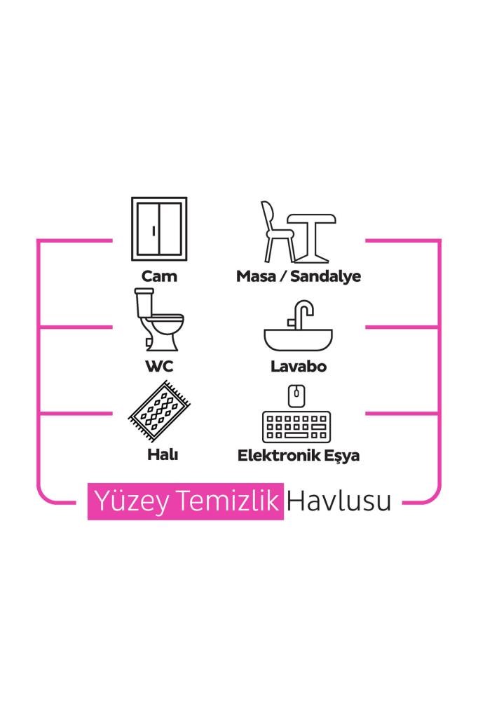 Sleepy Easy Clean Lilyum Buketi Yüzey Temizlik Havlusu&mendili 6x100 (600 YAPRAK)
