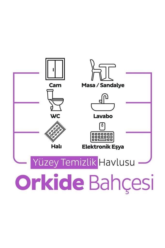 Sleepy Easy Clean Orkide Bahçesi Yüzey Temizlik Havlusu 6x100