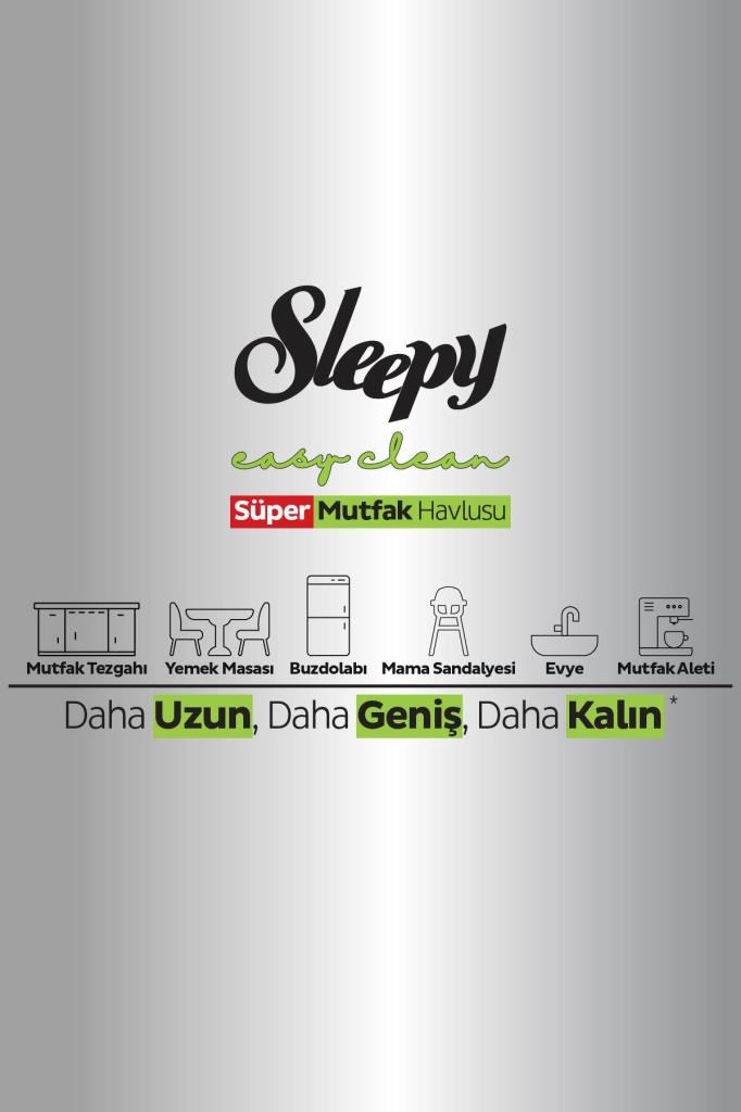 Sleepy Easy Clean Süper Yüzey Temizlik Mutfak Havlusu&mendili Bergamot Yağlı 4x50 (200 YAPRAK)