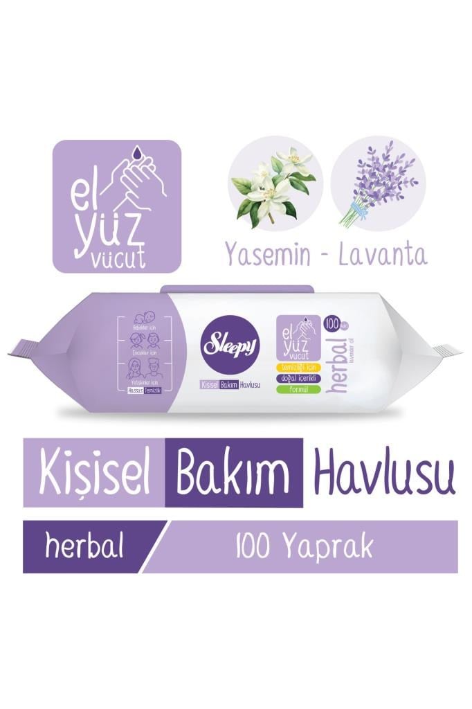 Sleepy Herbal Kişisel Bakım Havlusu 100 Yaprak