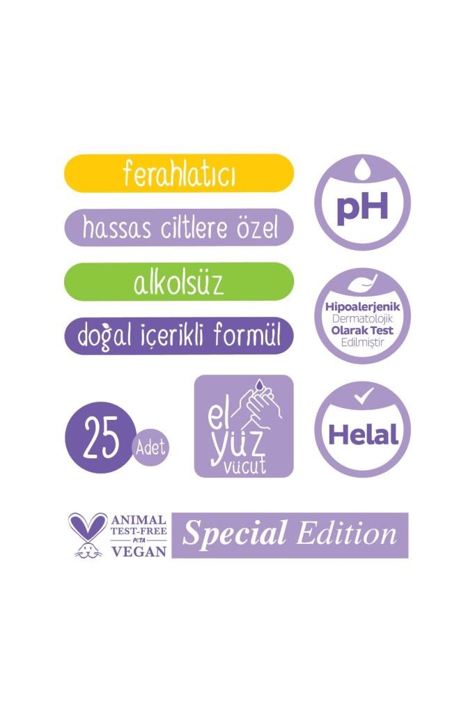 Sleepy Herbal Kişisel Bakım Havlusu Çanta Boy 25 Yaprak