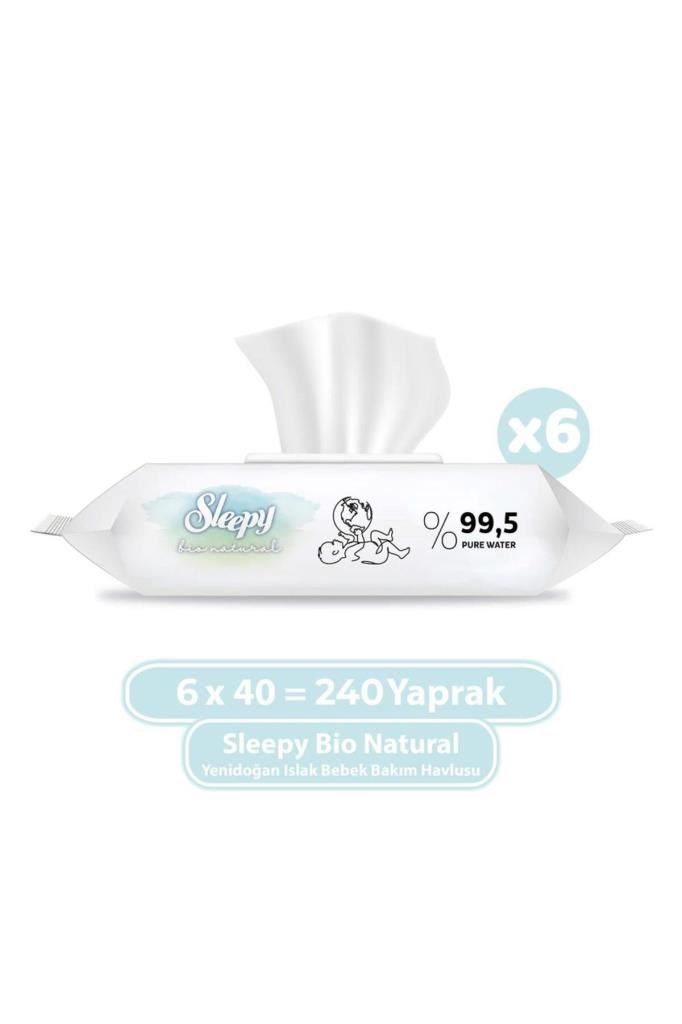 Sleepy Islak Mendil Bio Natural Yeni Doğan x6 Adet