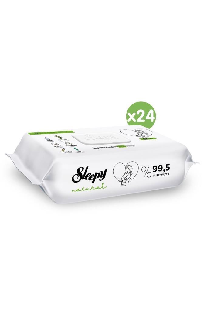 Sleepy Natural Yenidoğan Islak Bebek Bakım Havlusu 24x90 (2160 Yaprak)