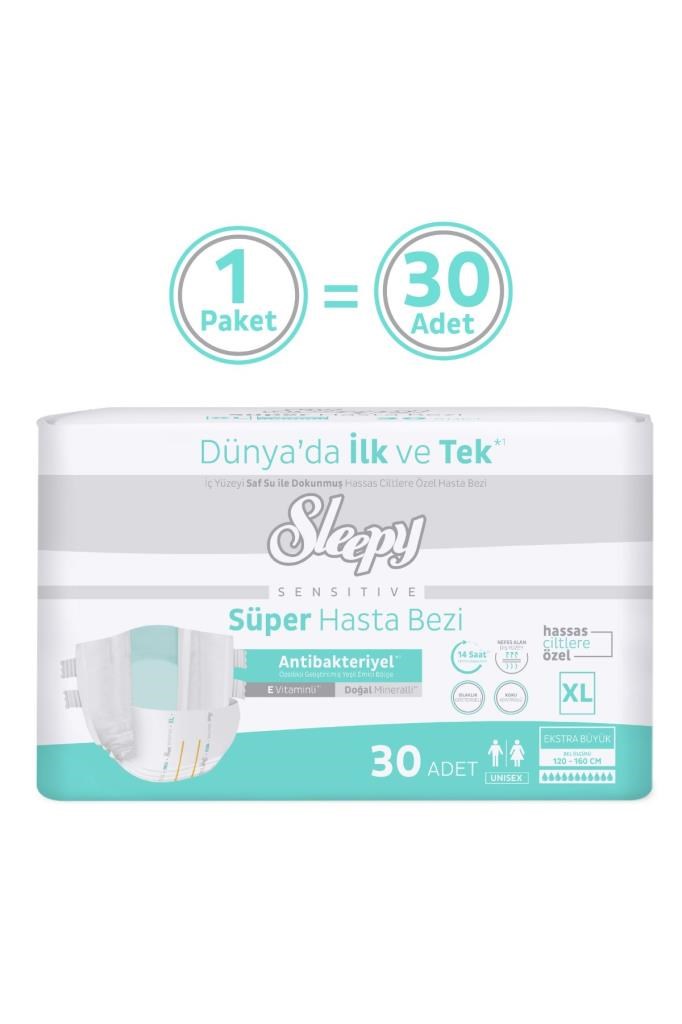 Sleepy Sensitive Süper Yetişkin Hasta Bezi Xlarge 30 Adet