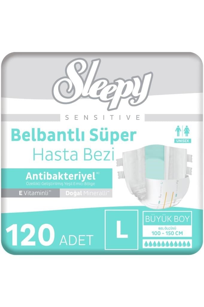 Sleepy Sensitive Süper Yetişkin Hasta Bezi Large 30x4 120 Adet