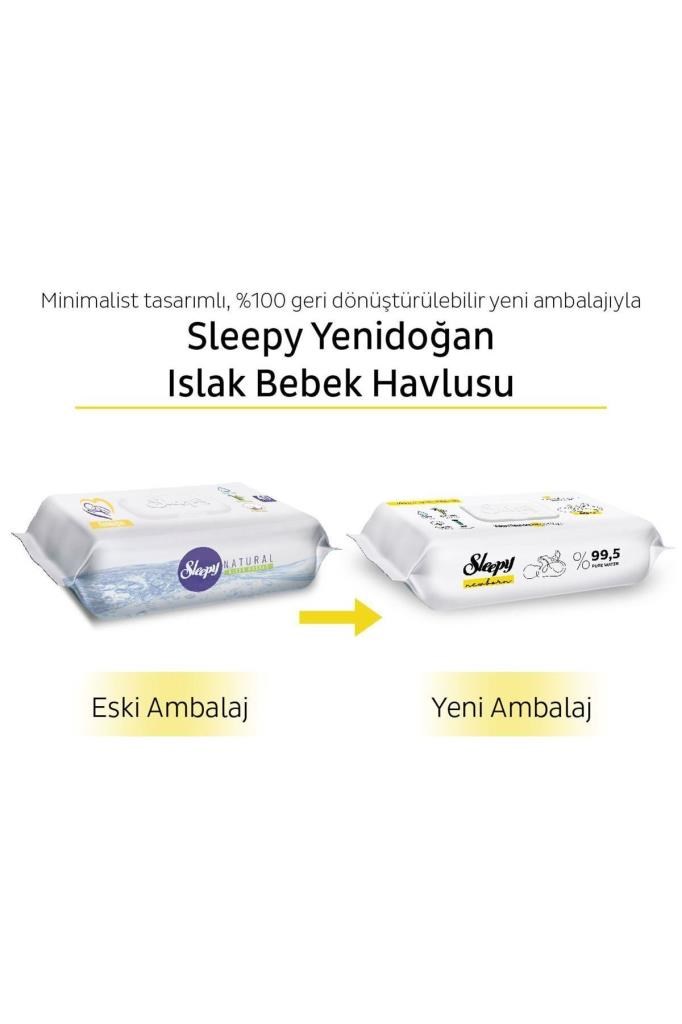 Sleepy Yenidoğan Islak Bebek Havlusu 12x40 (480 YAPRAK)