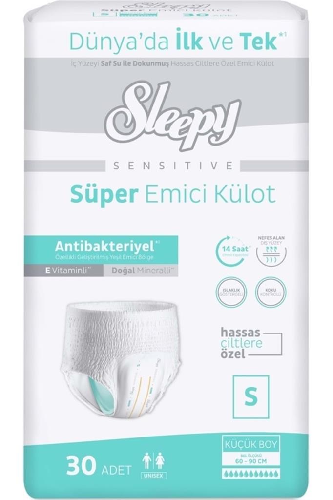 Sleepy Yetişkin Bezi Emici Külot S - Küçük - Small 60 Adet (2PK*30)