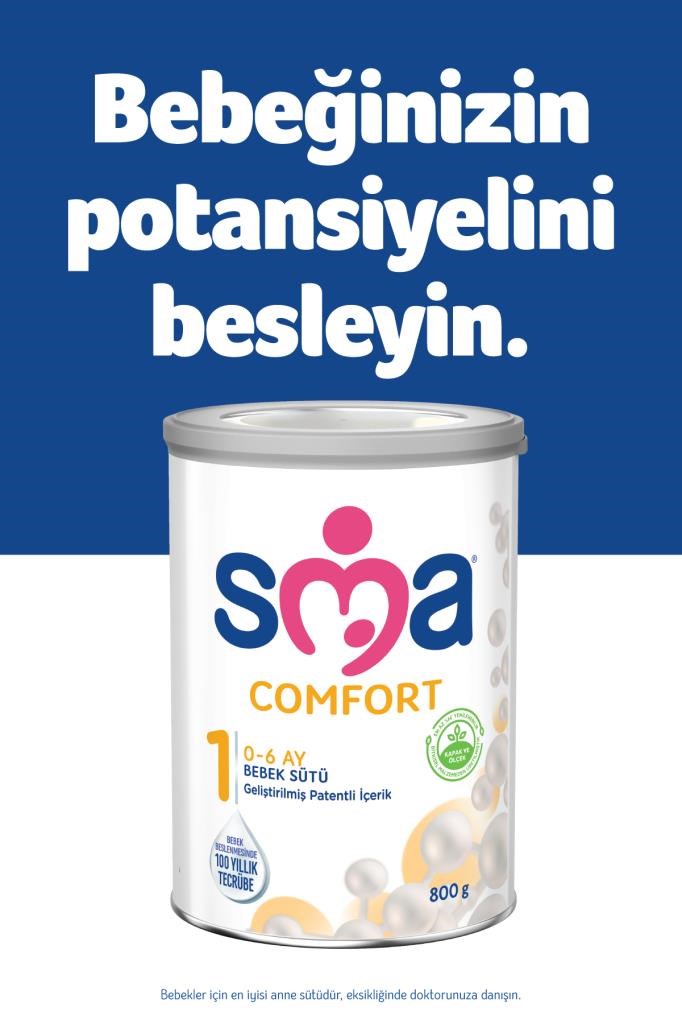 SMA Comfort 1 0-6 Ay Bebek Sütü 800 g 3'Lü Set