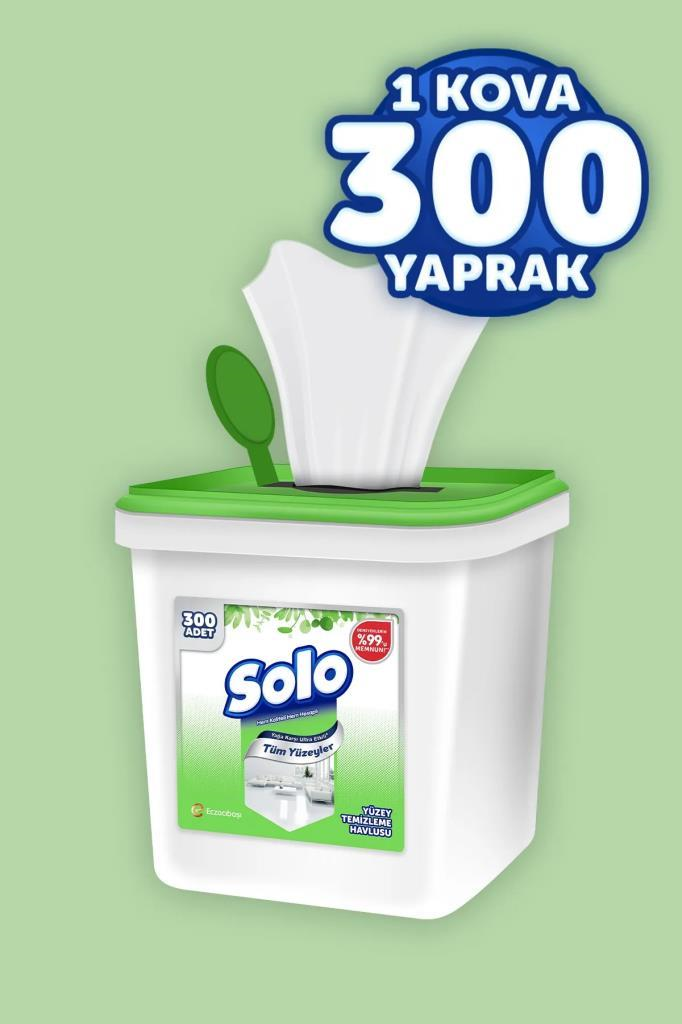Solo Tüm Yüzeyler Kovalı Islak Temizlik Havlusu 300 Yaprak