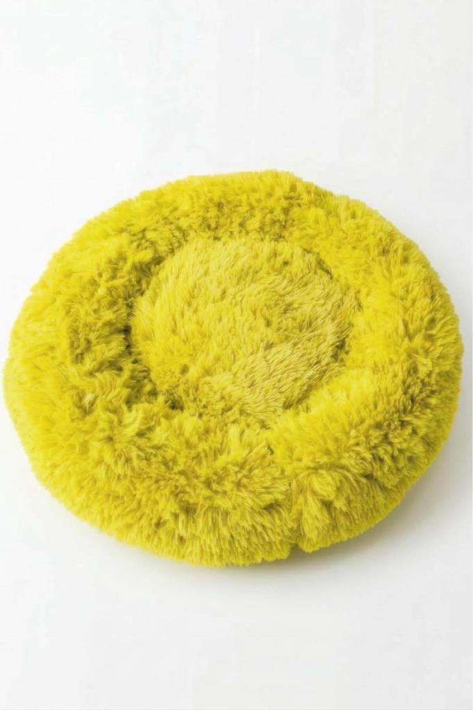 United Colors of Benetton BNTMKT-0012-2-YE Uzun Kürklü Donut Kedi&Köpek Yatağı SARI 55 CM
