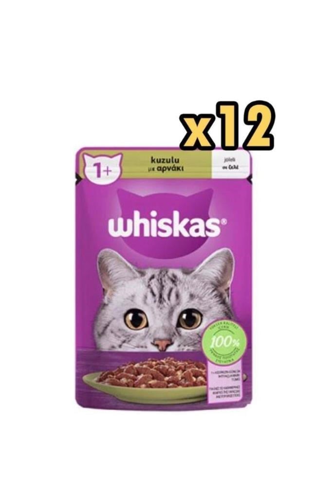 Whiskas Pouch Jöle Içinde Kuzulu Yetişkin Kedi Konservesi 85gr X 12 Adet