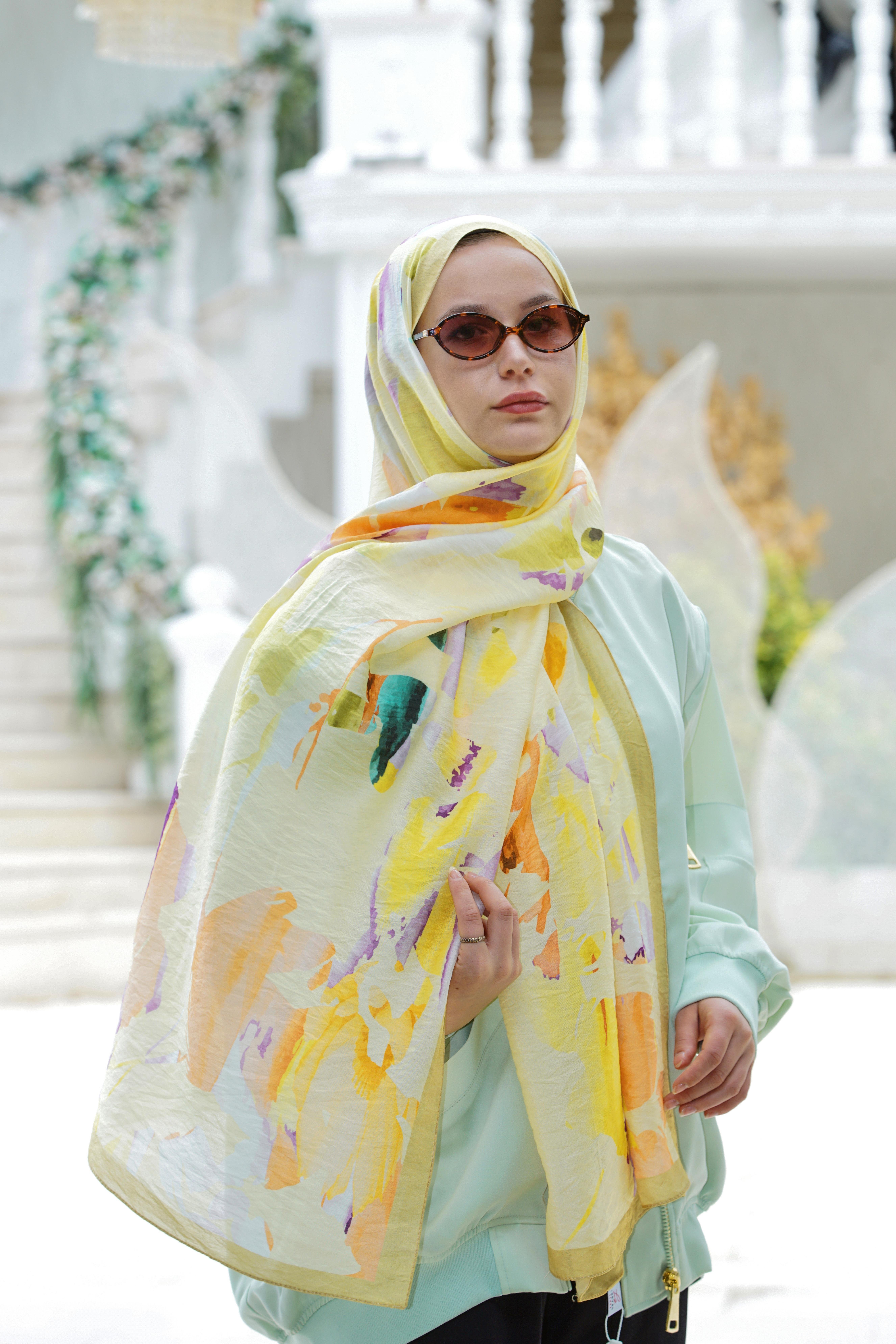 Loryan Scarf Dıamond  Aliza Şal - Sarı