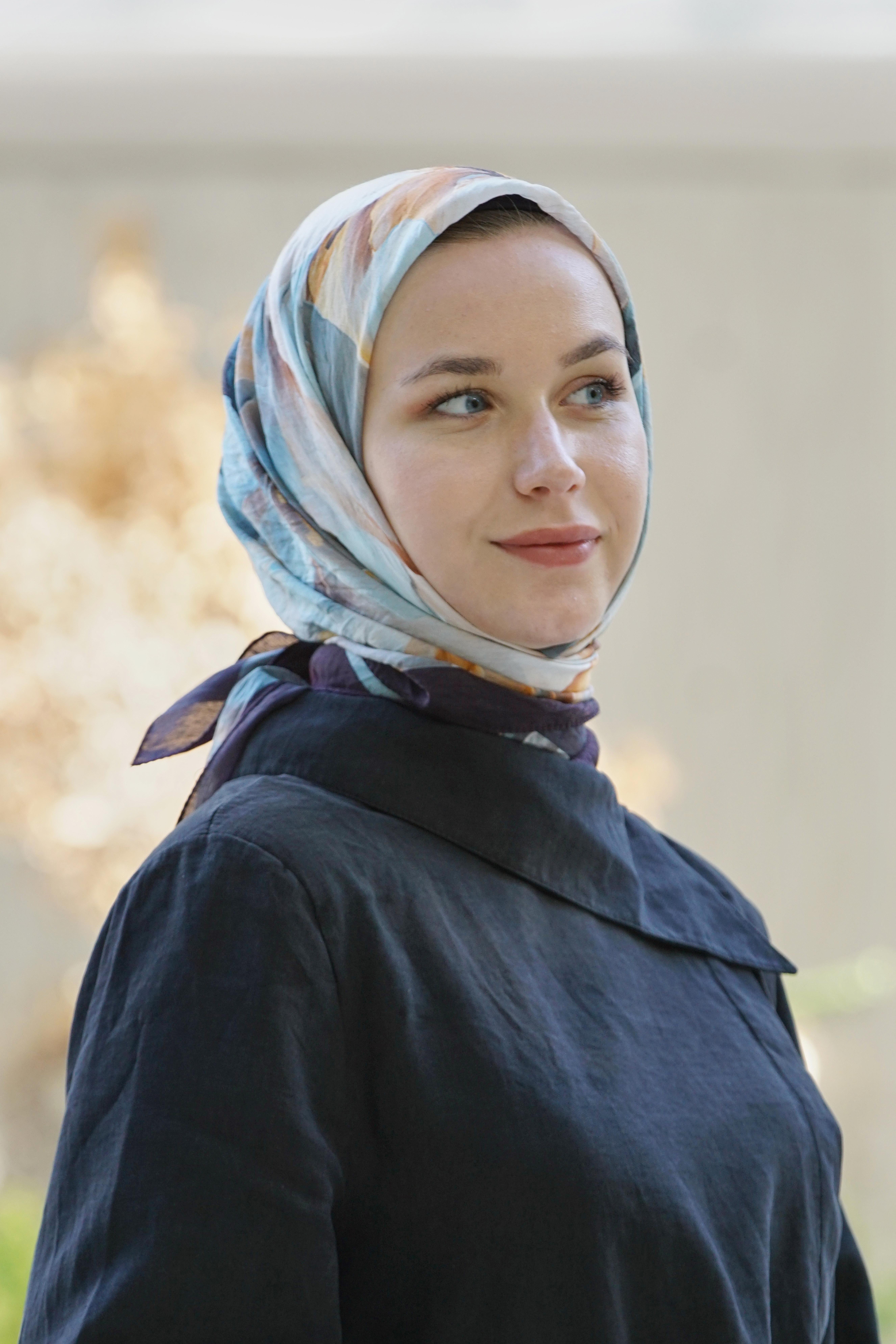 Loryan Scarf  Dıamond Elisa Eşarp - Lacivert/İndigo