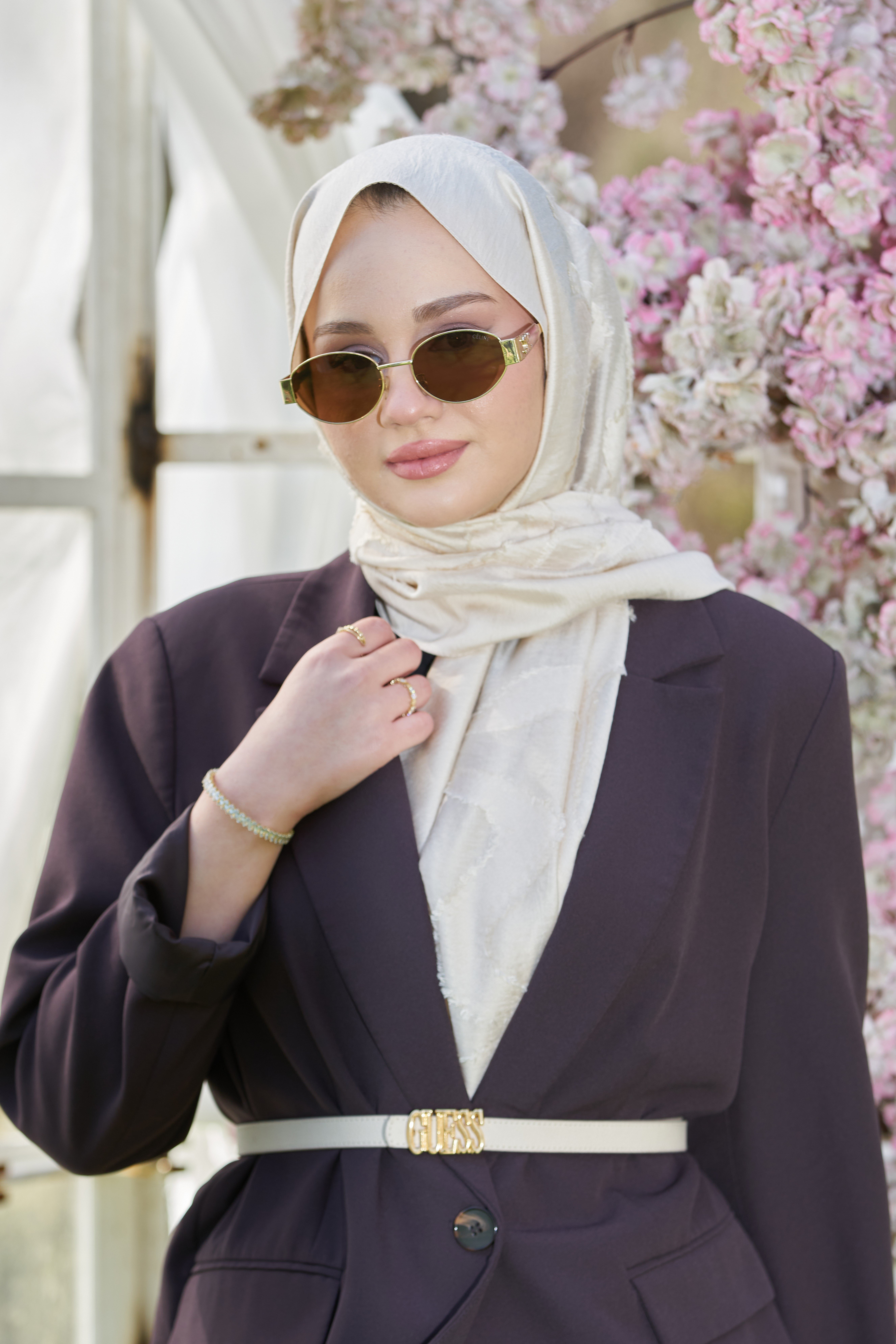 Loryan Scarf Lavin Girdap Şal - Bej