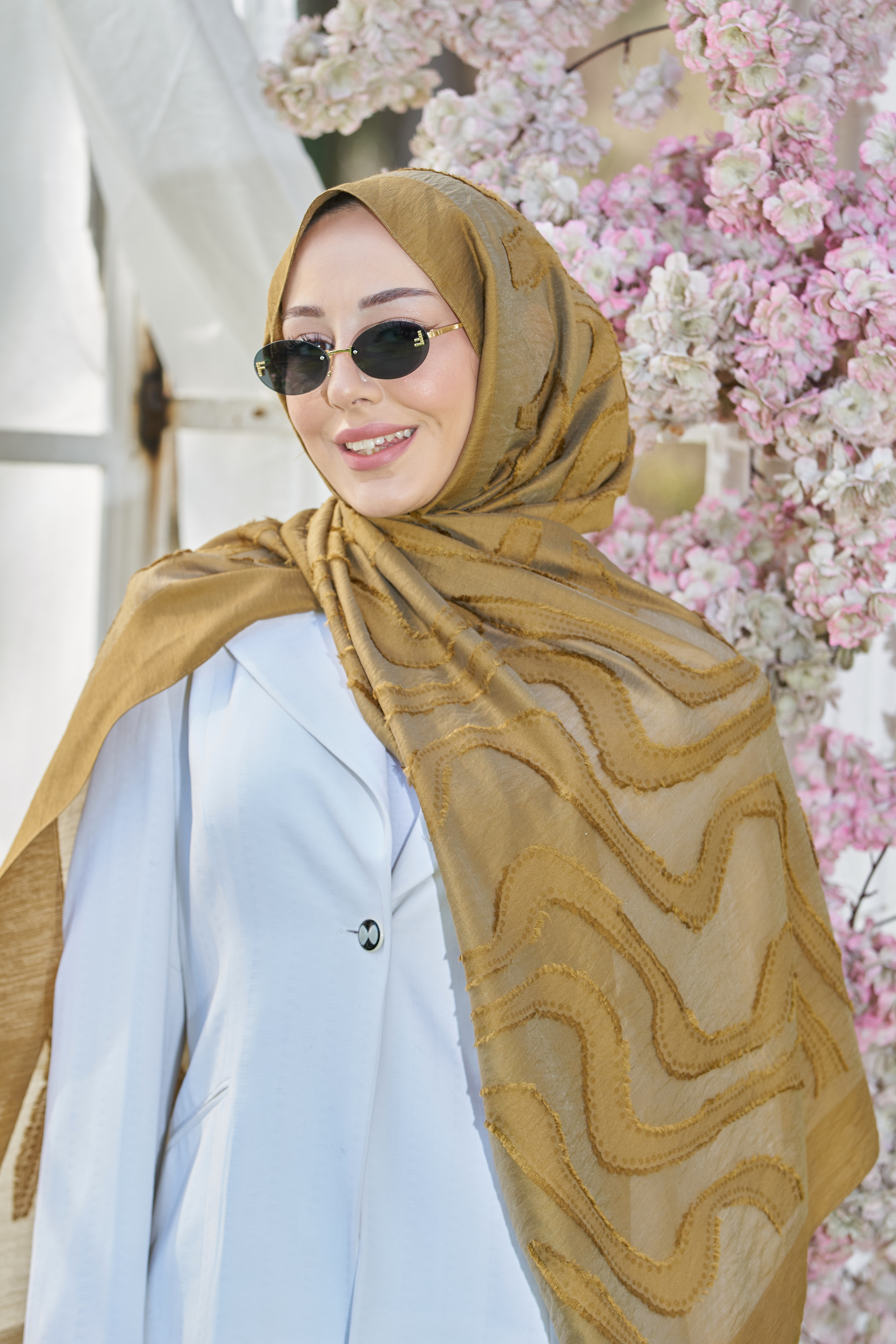 Loryan Scarf Lavin Girdap Şal - Nefti Yeşili