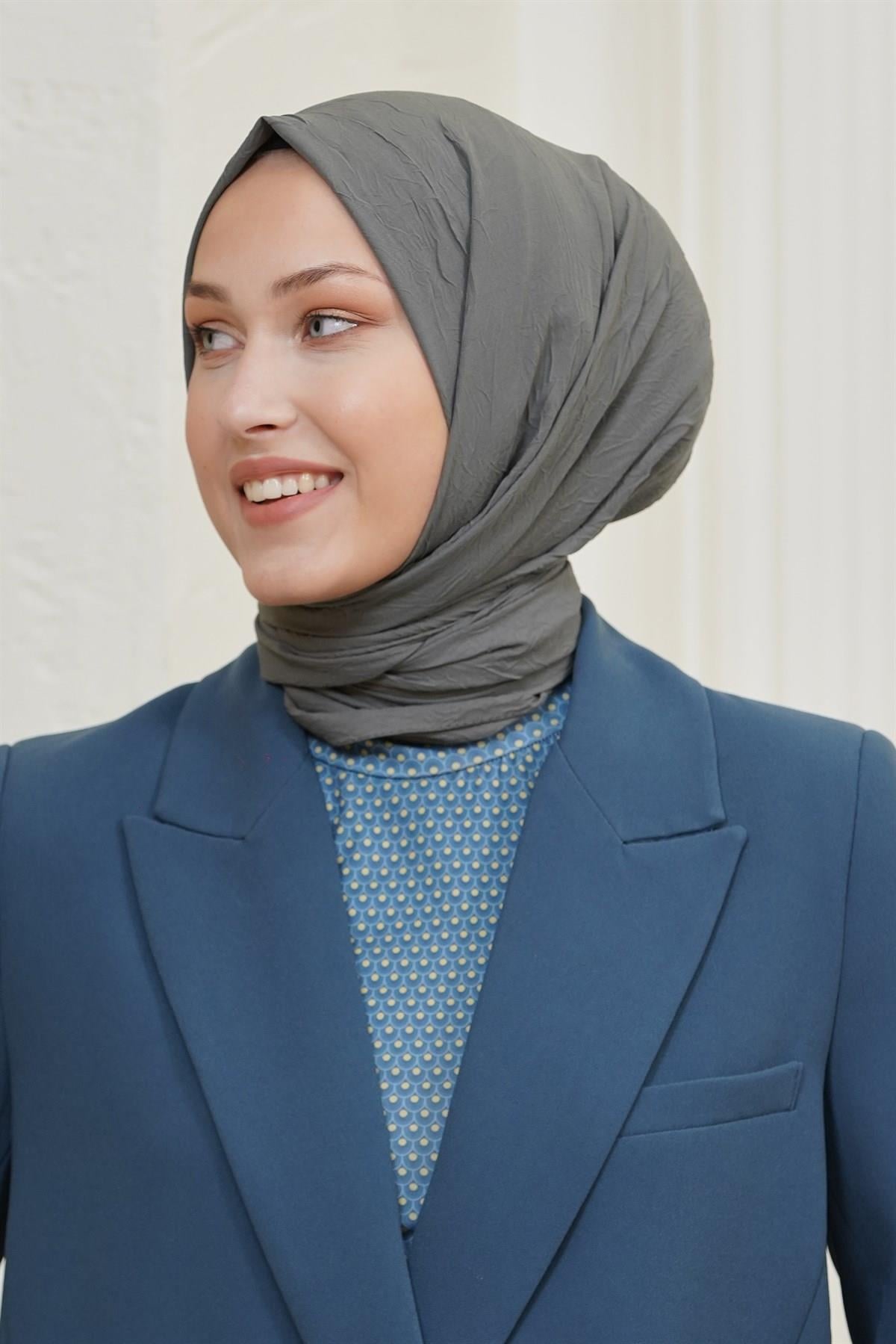 Loryan Scarf Viva Crush Bambu Kraş Şal Antrasit