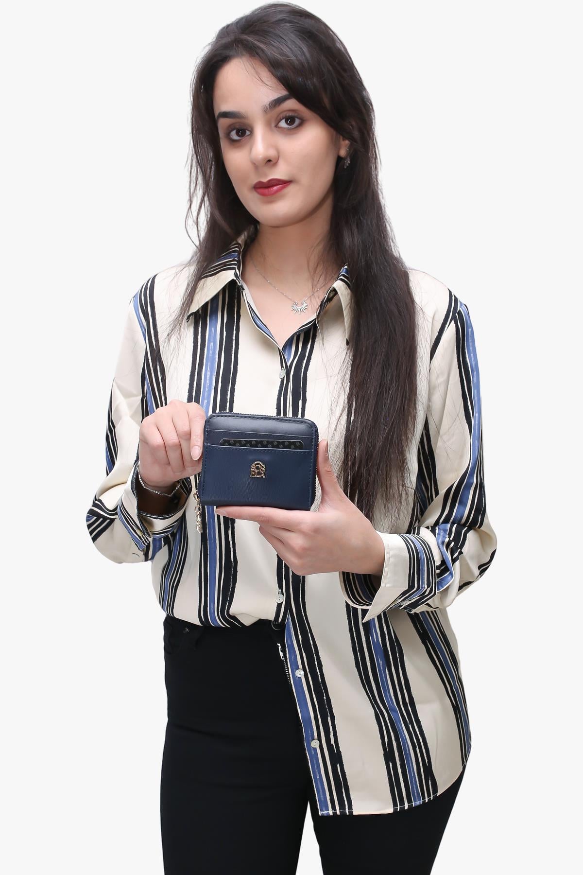 Sosela 56-4023 Kadın Camile Lacivert Cüzdan