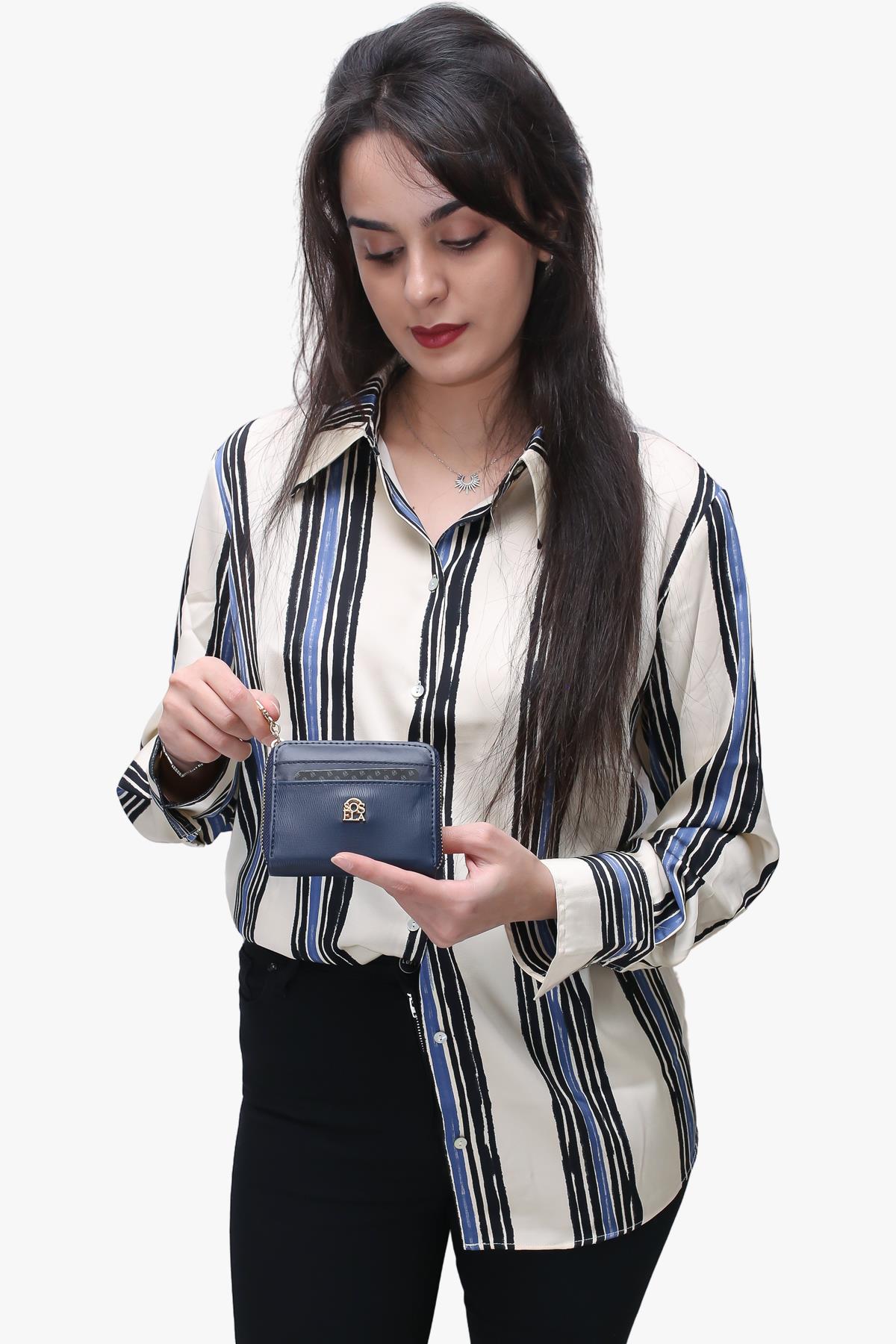 Sosela 56-4023 Kadın Camile Lacivert Cüzdan