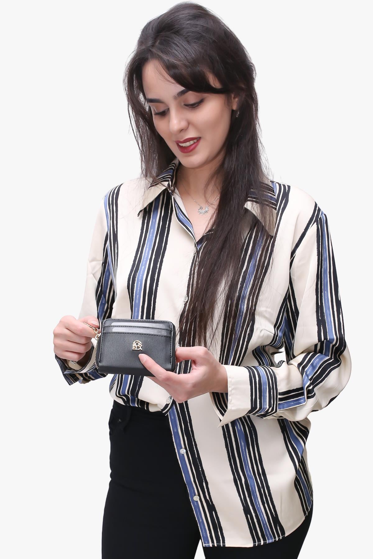 Sosela 56-4023 Kadın Camile Siyah Cüzdan