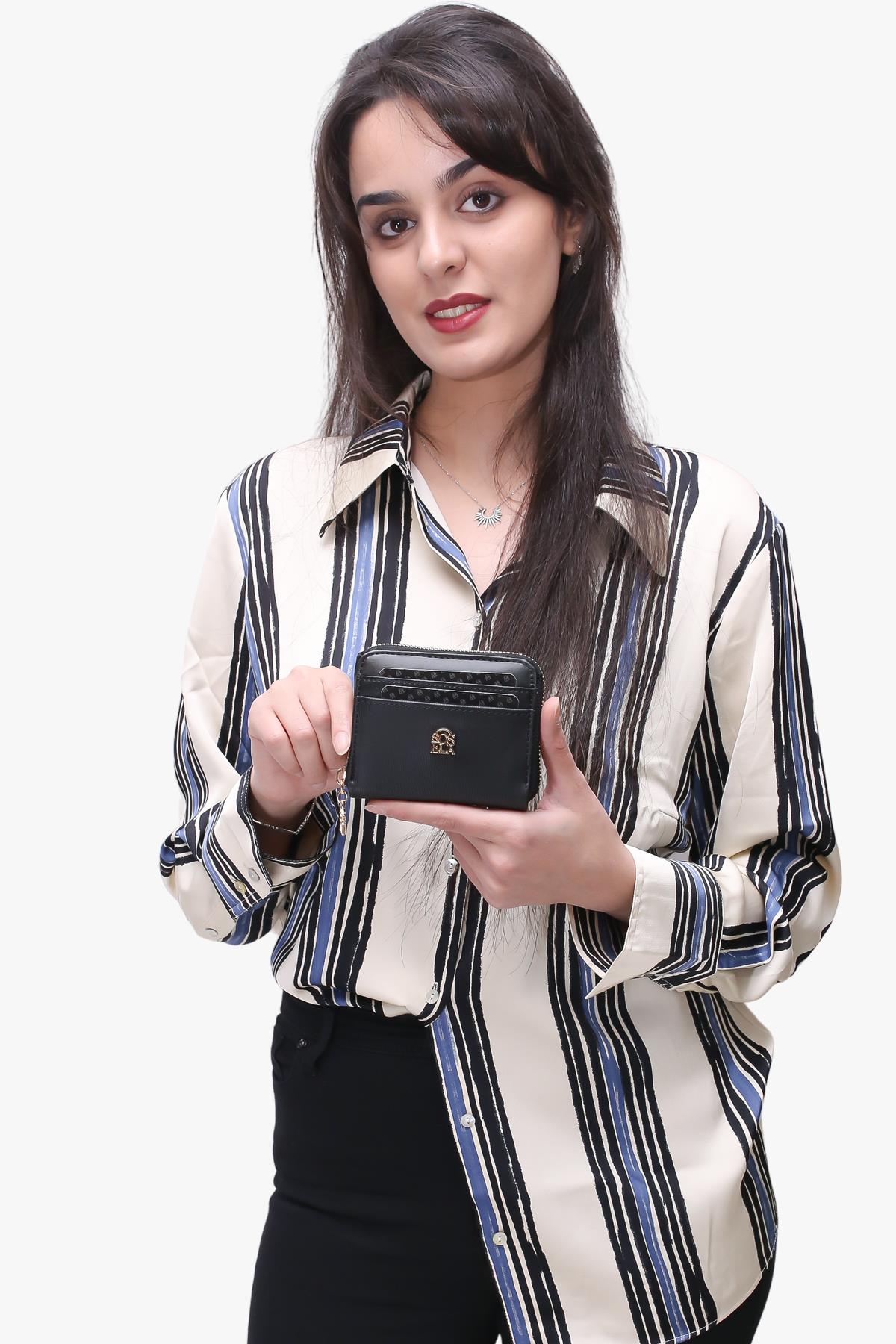 Sosela 56-4023 Kadın Camile Siyah Cüzdan