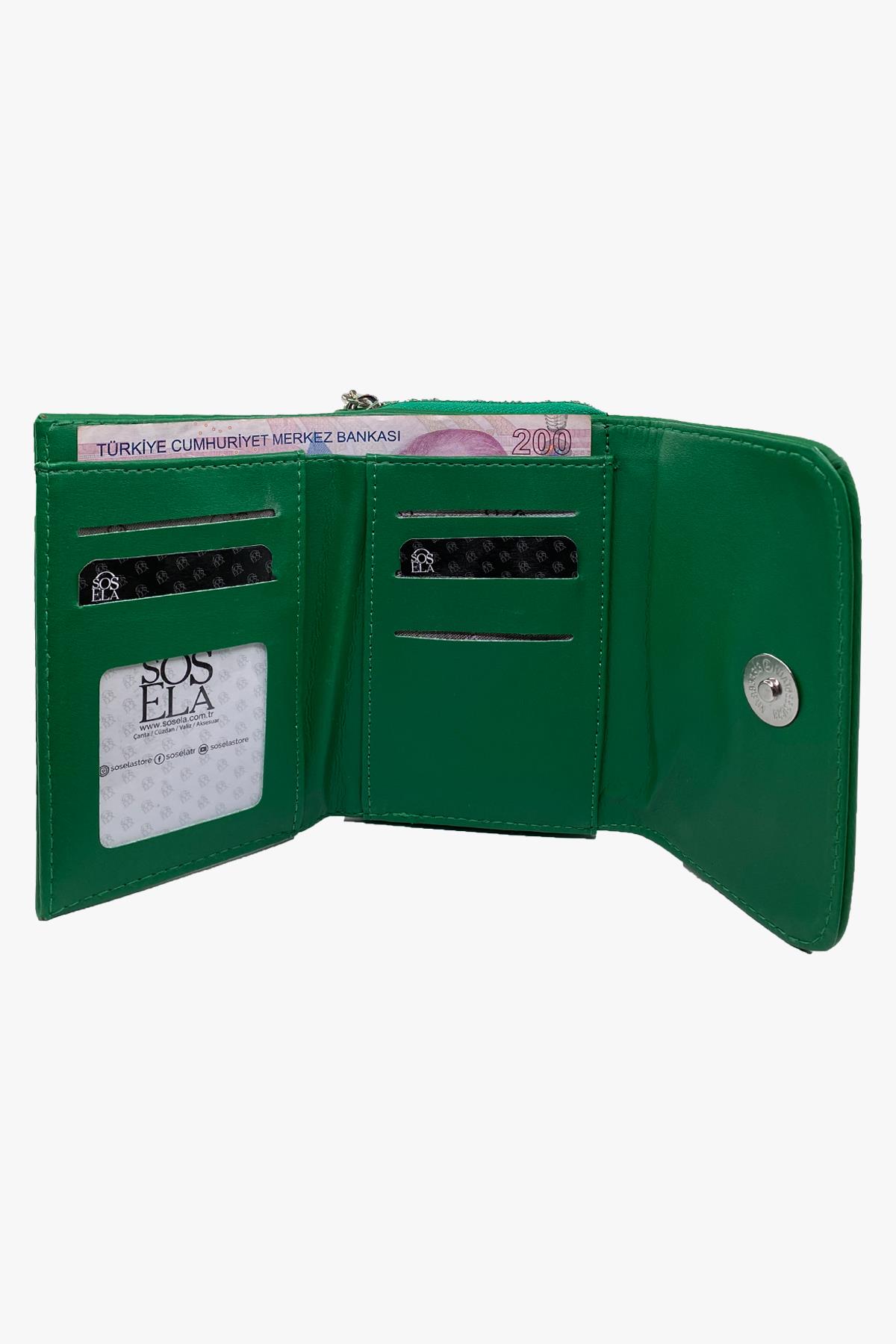 Sosela 56-4033 Kadın Yeşil Cüzdan