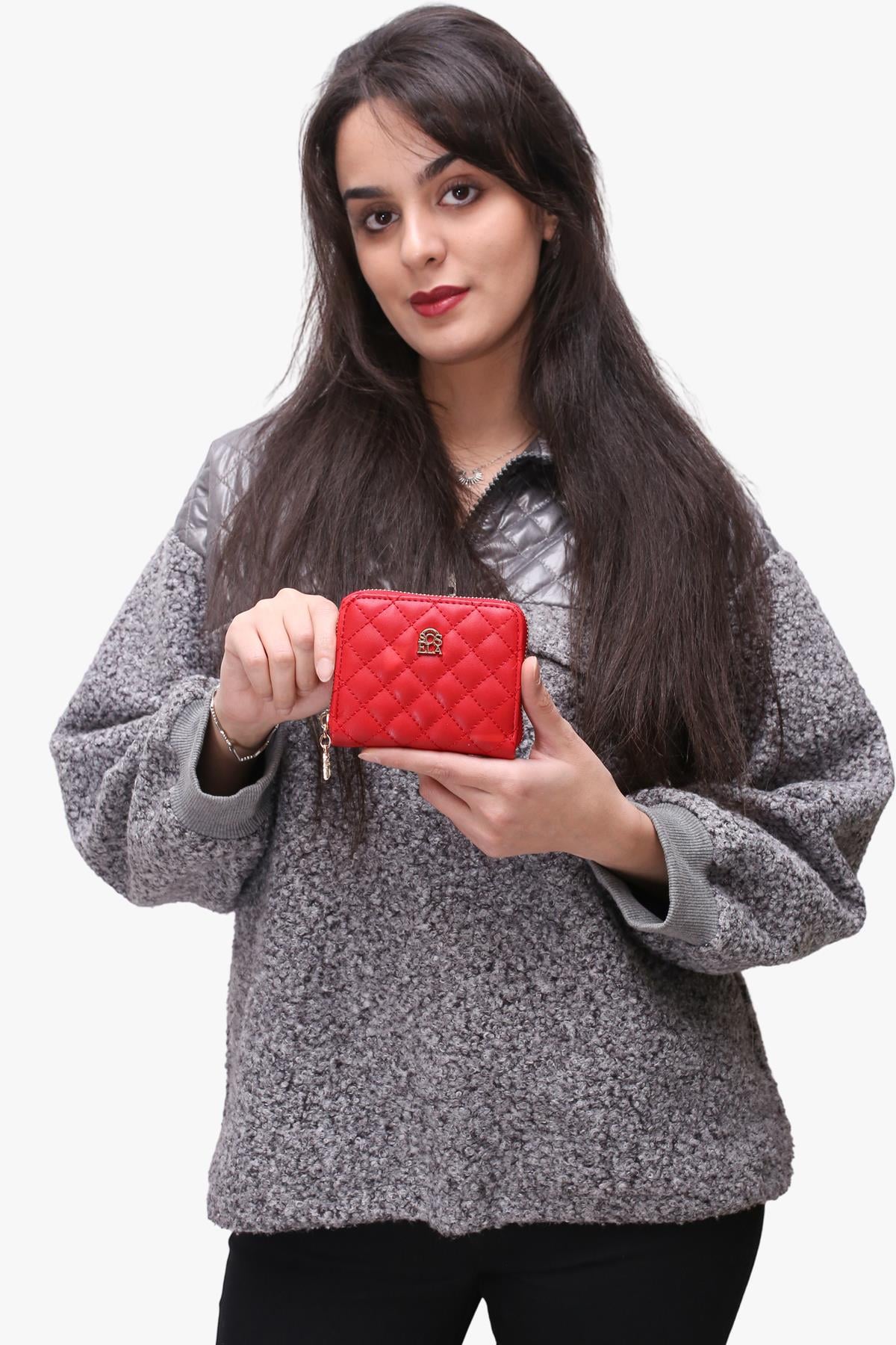 Sosela 56-4034 Kadın Lady Kırmızı Cüzdan