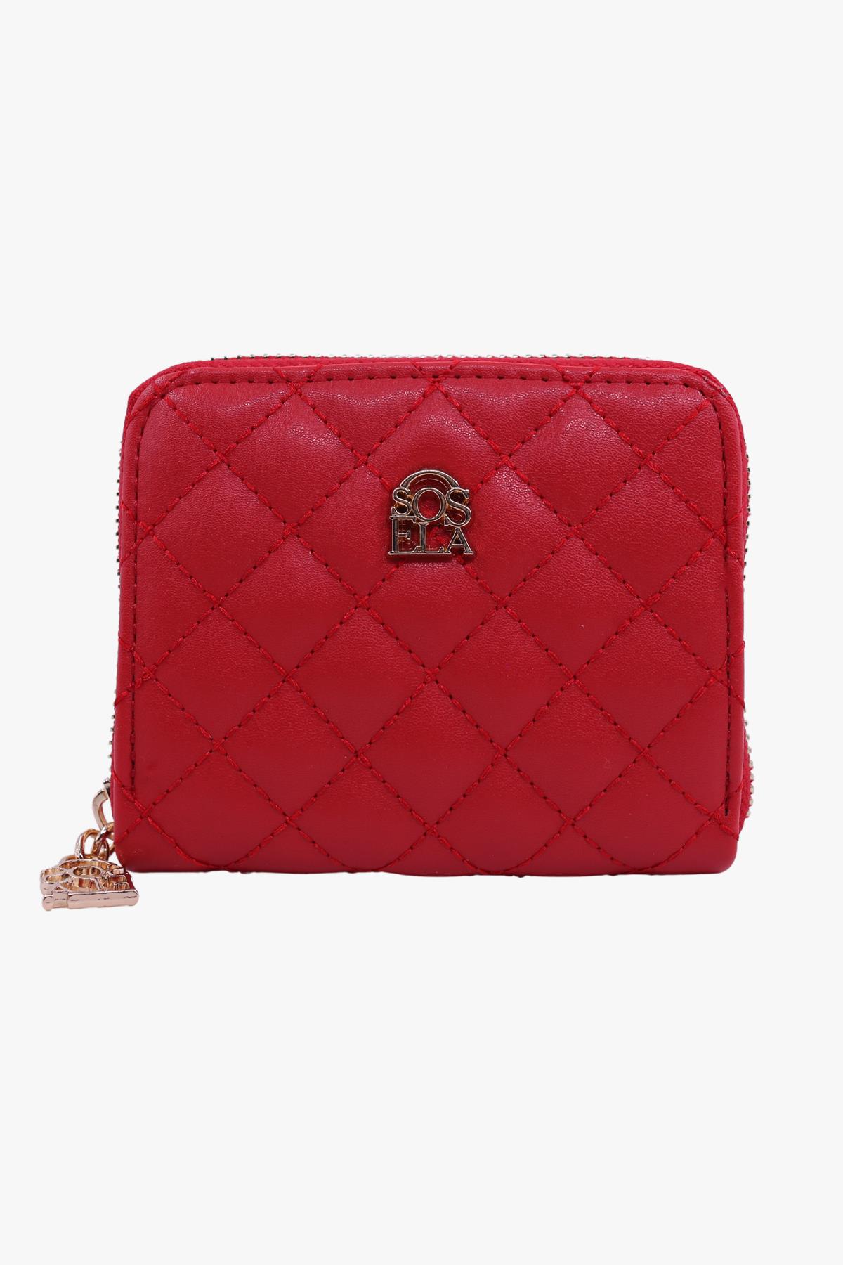 Sosela 56-4034 Kadın Lady Kırmızı Cüzdan