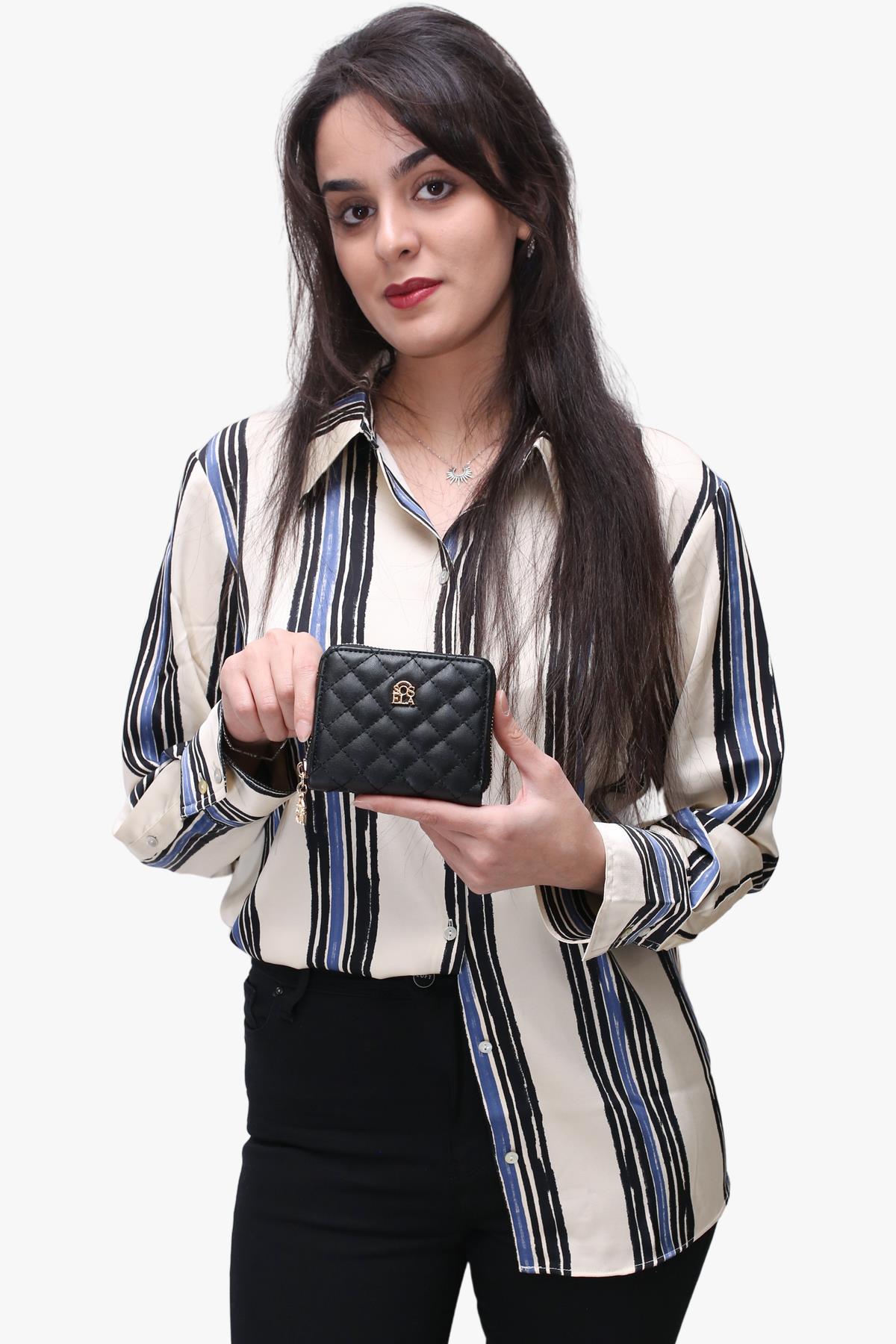 Sosela 56-4034 Kadın Lady Siyah Cüzdan