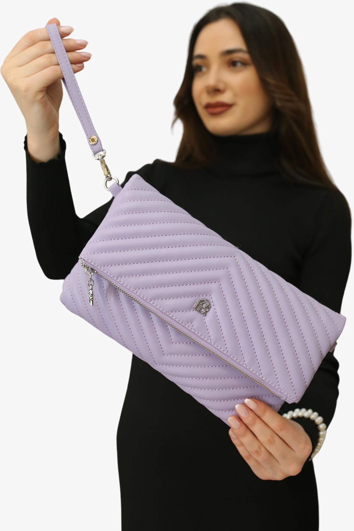 Sosela 67-6010 Kadın Lila Portföy Çanta