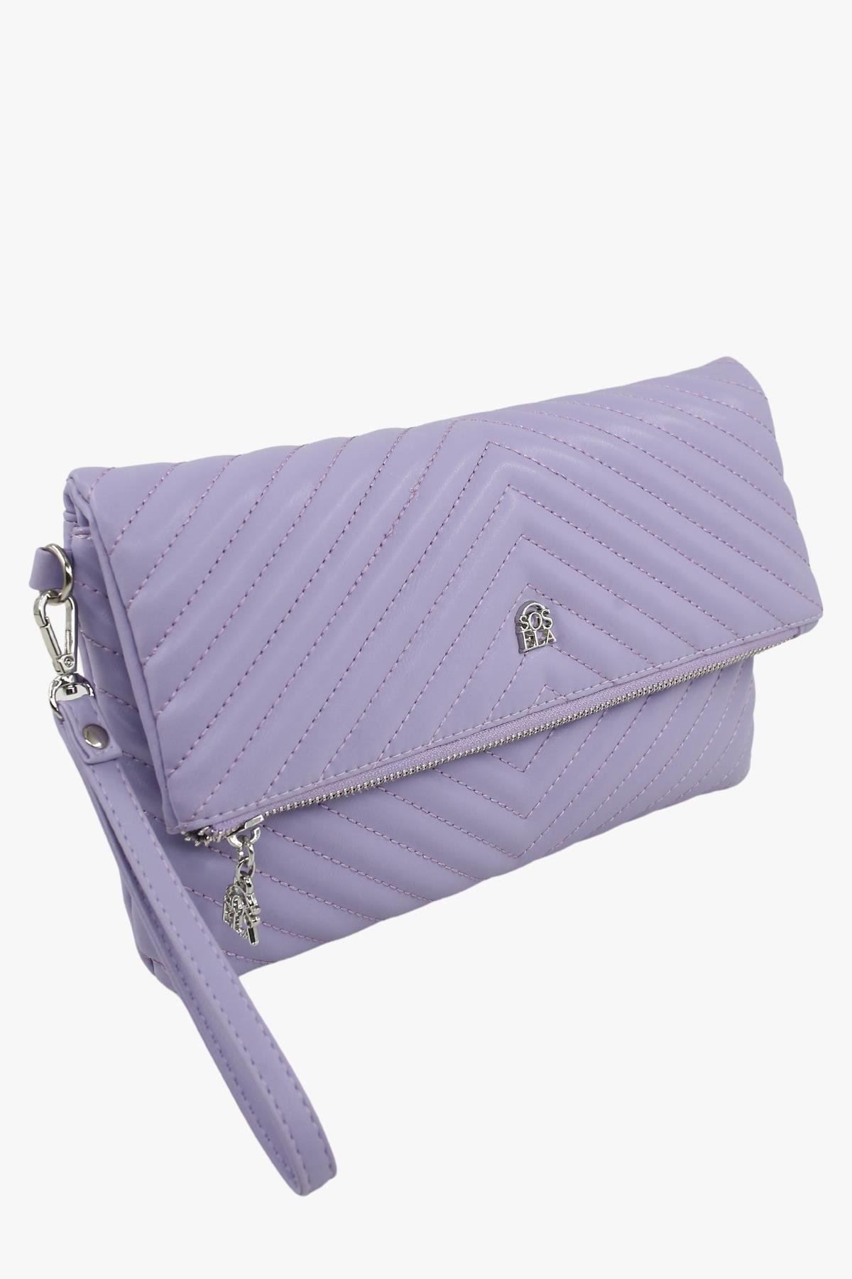 Sosela 67-6010 Kadın Linen Lila Portföy Çanta