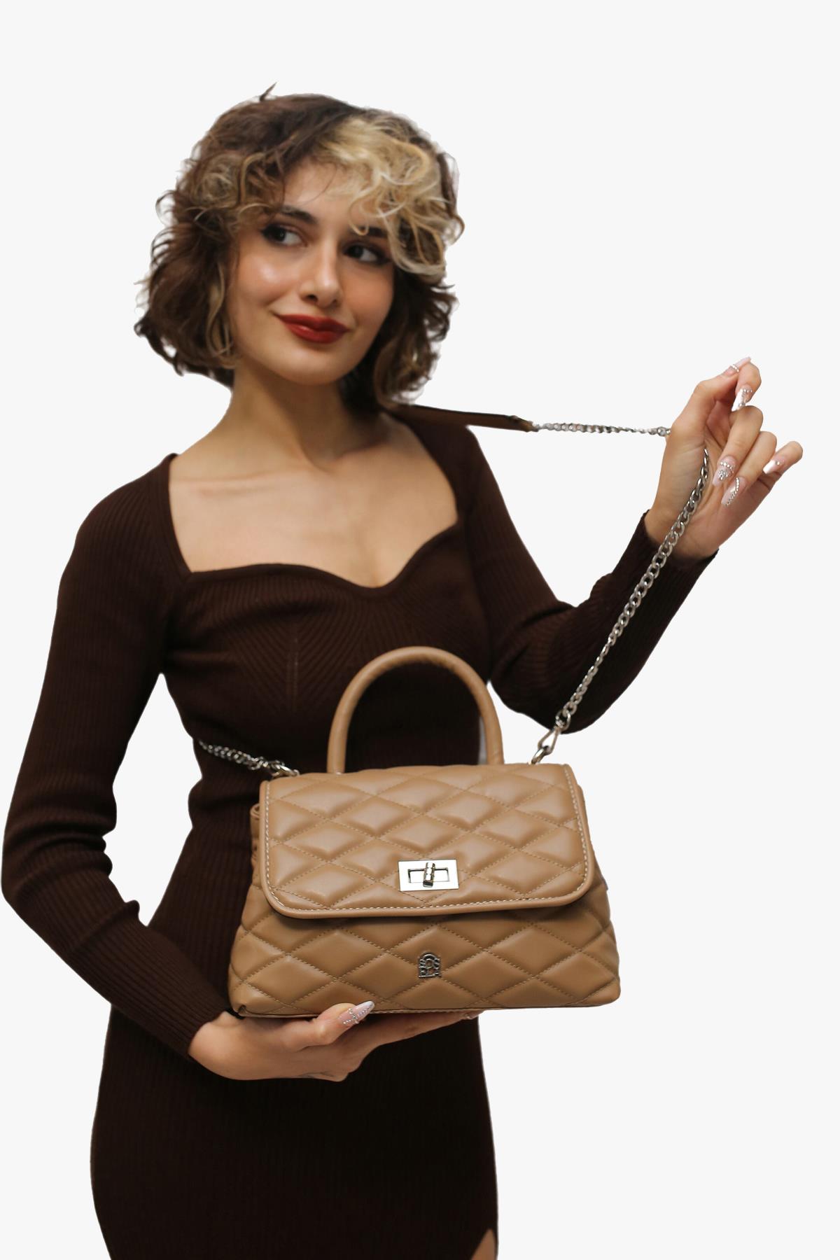 Sosela 67-7106 Lily Kadın Kum Çarpraz Askılı Çanta