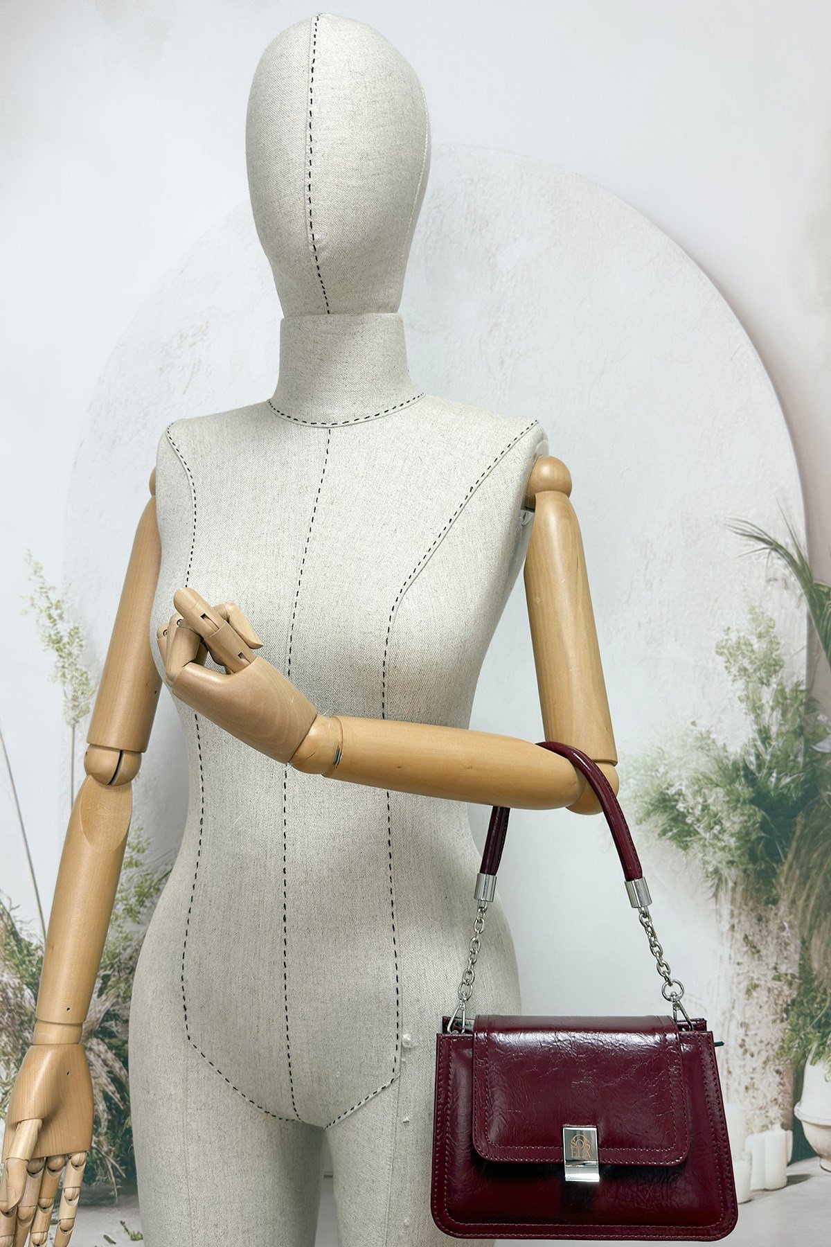 SOSELA 67-7135 Kadın Bordo Çarpraz Askılı Çanta