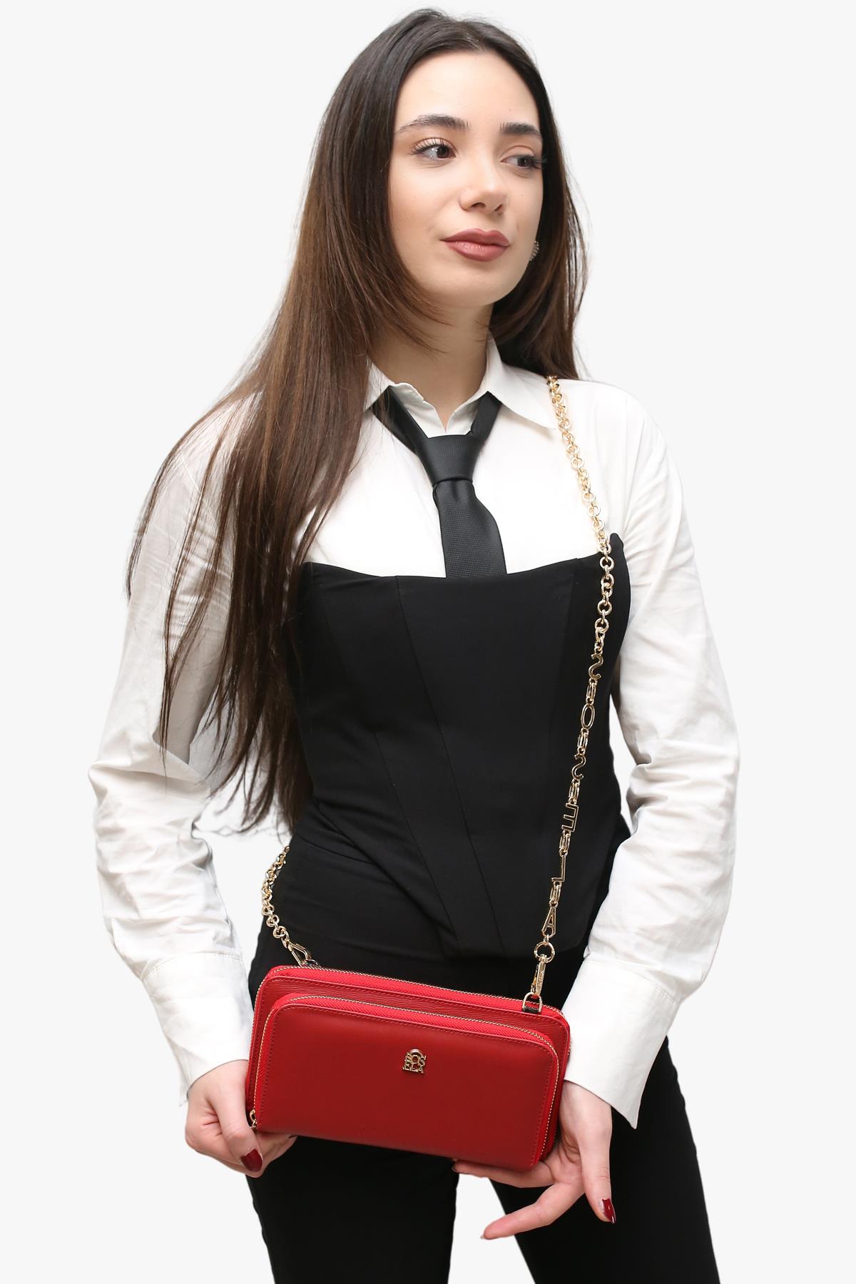 Sosela 67-7142 Kadın Eliza Kırmızı Çarpraz Askılı Çanta