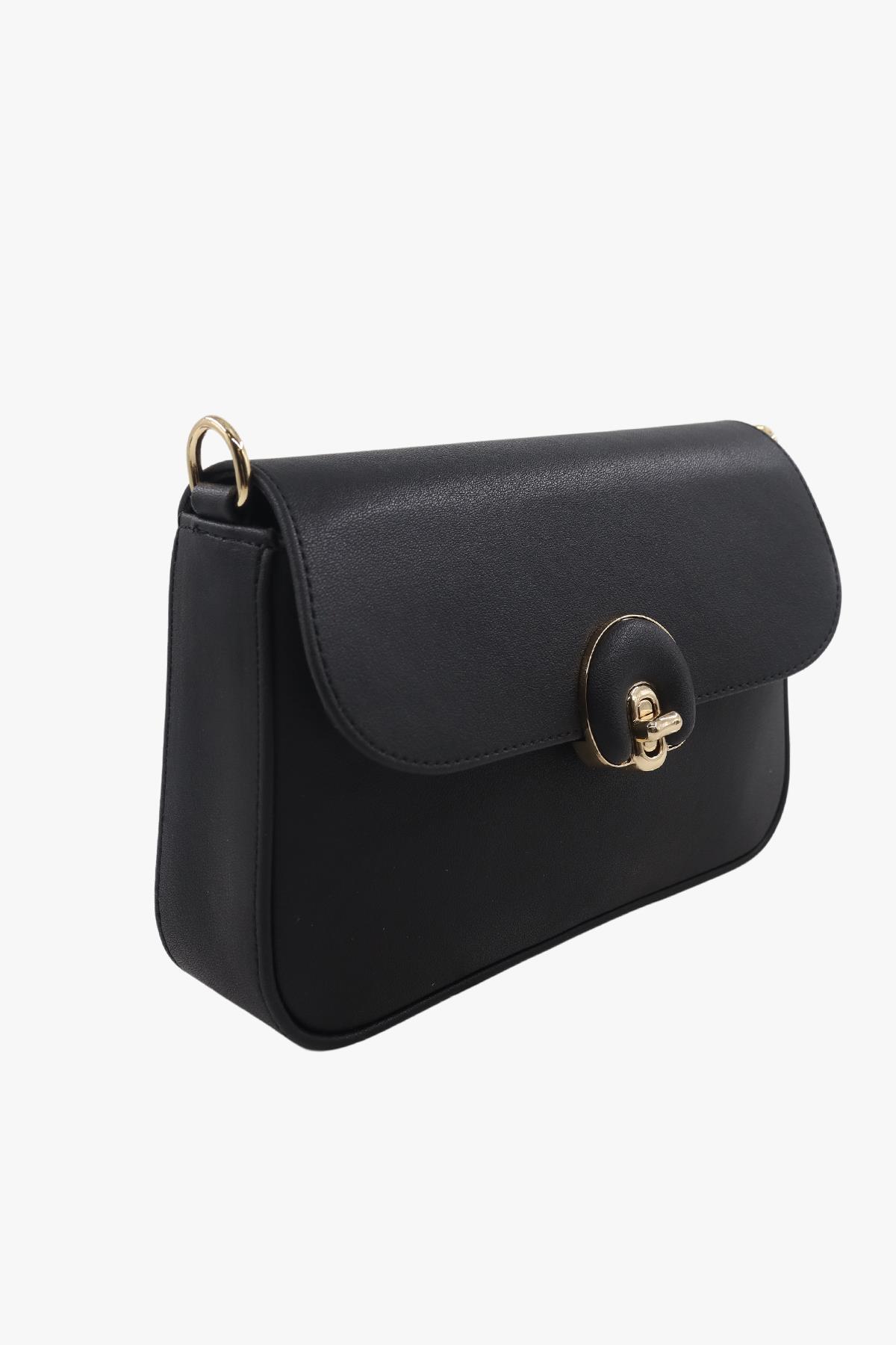 Sosela 67-7144 Kadın Belda Siyah Çarpraz Askılı Çanta