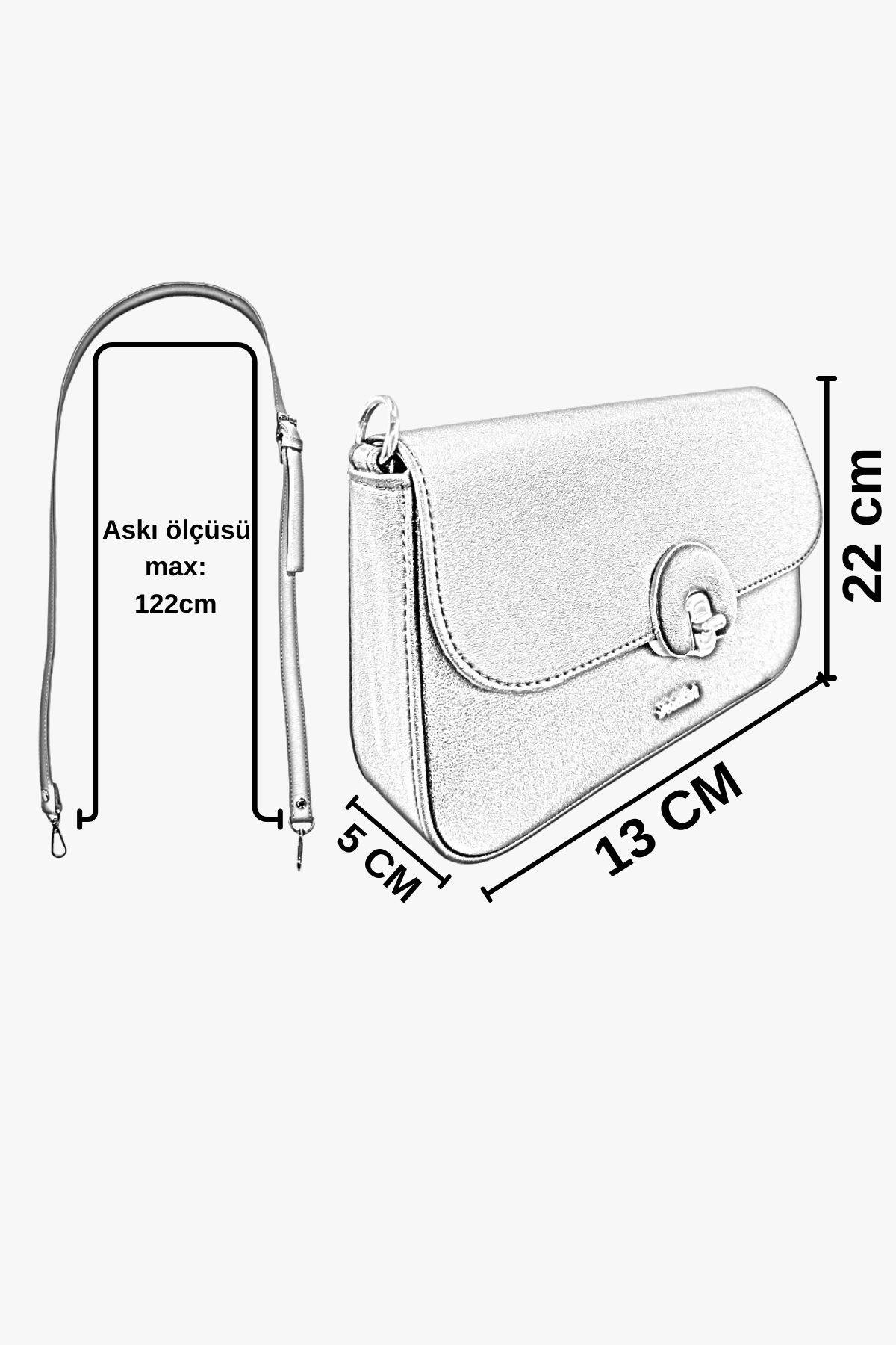 Sosela 67-7144 Kadın Belda Siyah Çarpraz Askılı Çanta
