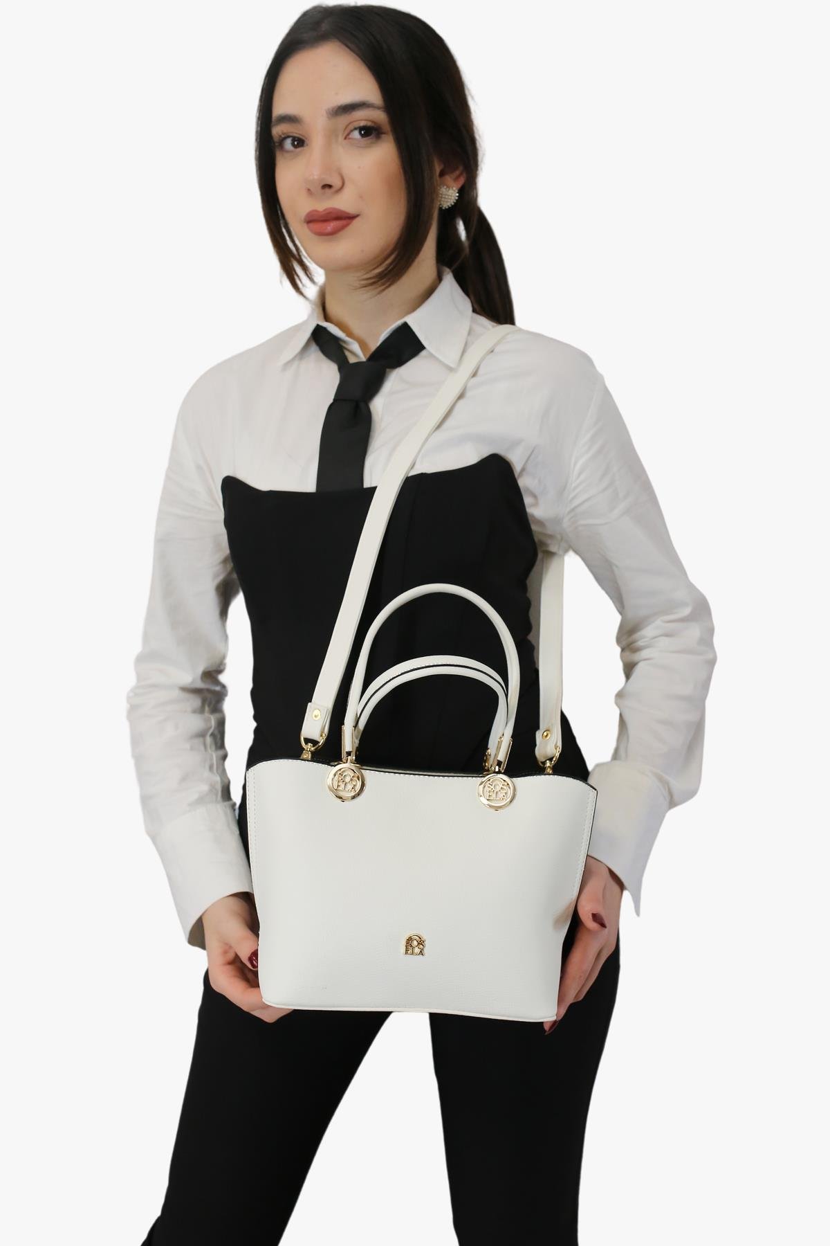 Sosela 67-8075 Kadın Amelia Beyaz Omuz ve Kol Çanta