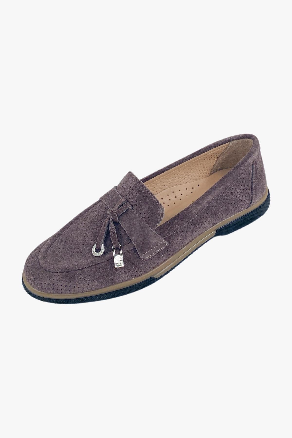 Sosela 78-01-70002 Kadın Süet Vizon Loafer